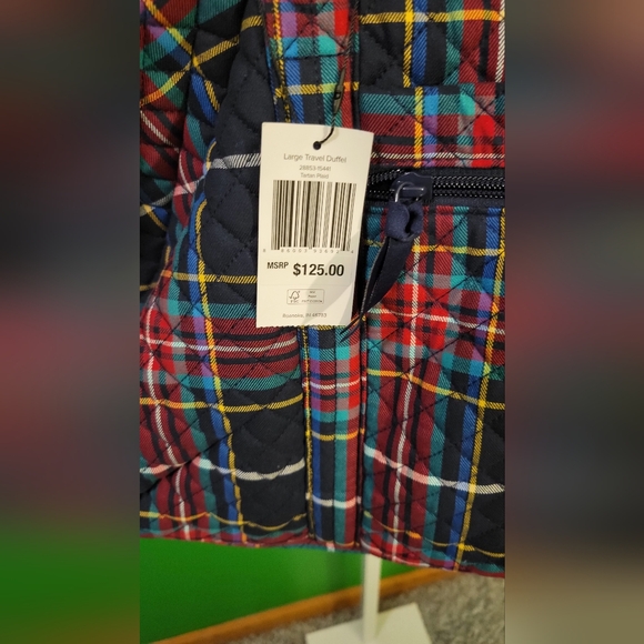 Plaid Vera Bradley Weekender bag, NWT - Picture 2 of 4